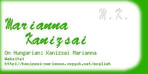 marianna kanizsai business card
